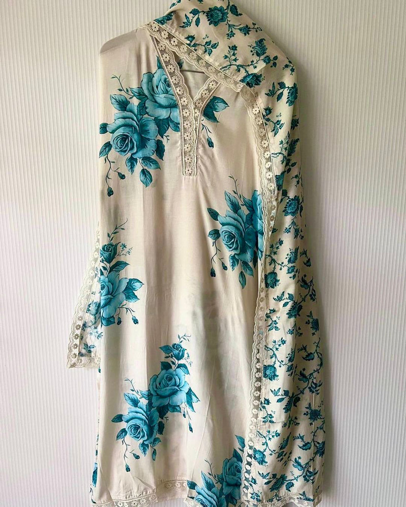 Hk D NO 1538 Cotton Digital Print With Embroidery Work Casual Wear Kurti