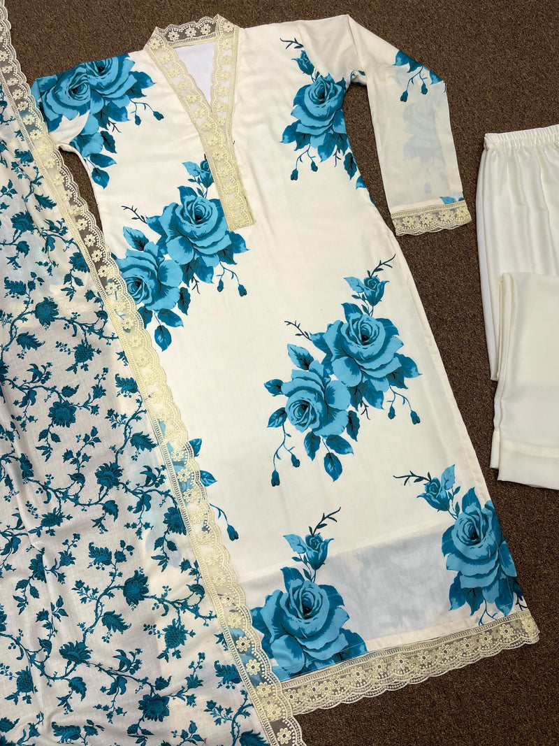 Hk D NO 1538 Cotton Digital Print With Embroidery Work Casual Wear Kurti
