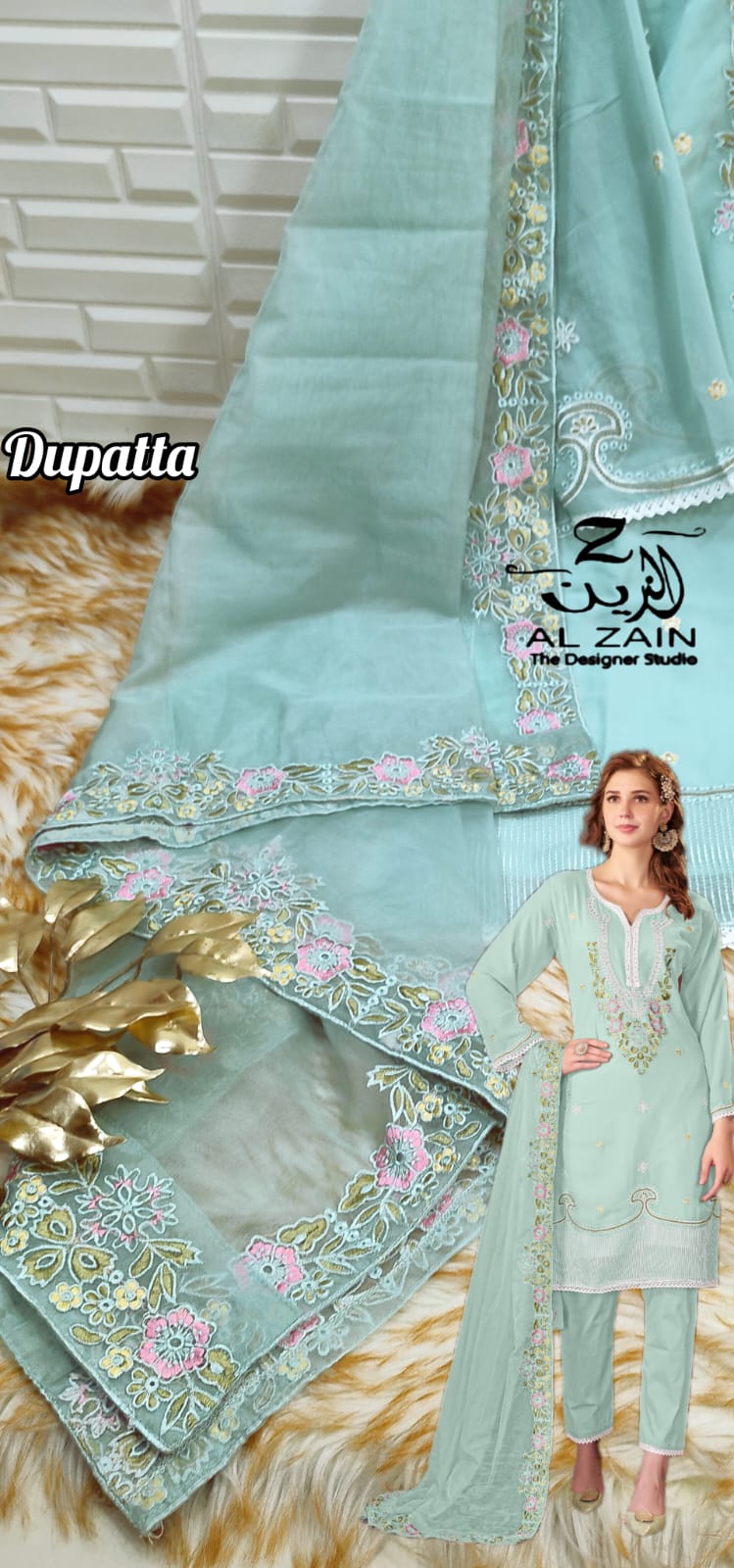 Al Zain D NO 272720 Fox Georgette Pakistani Designer Suits