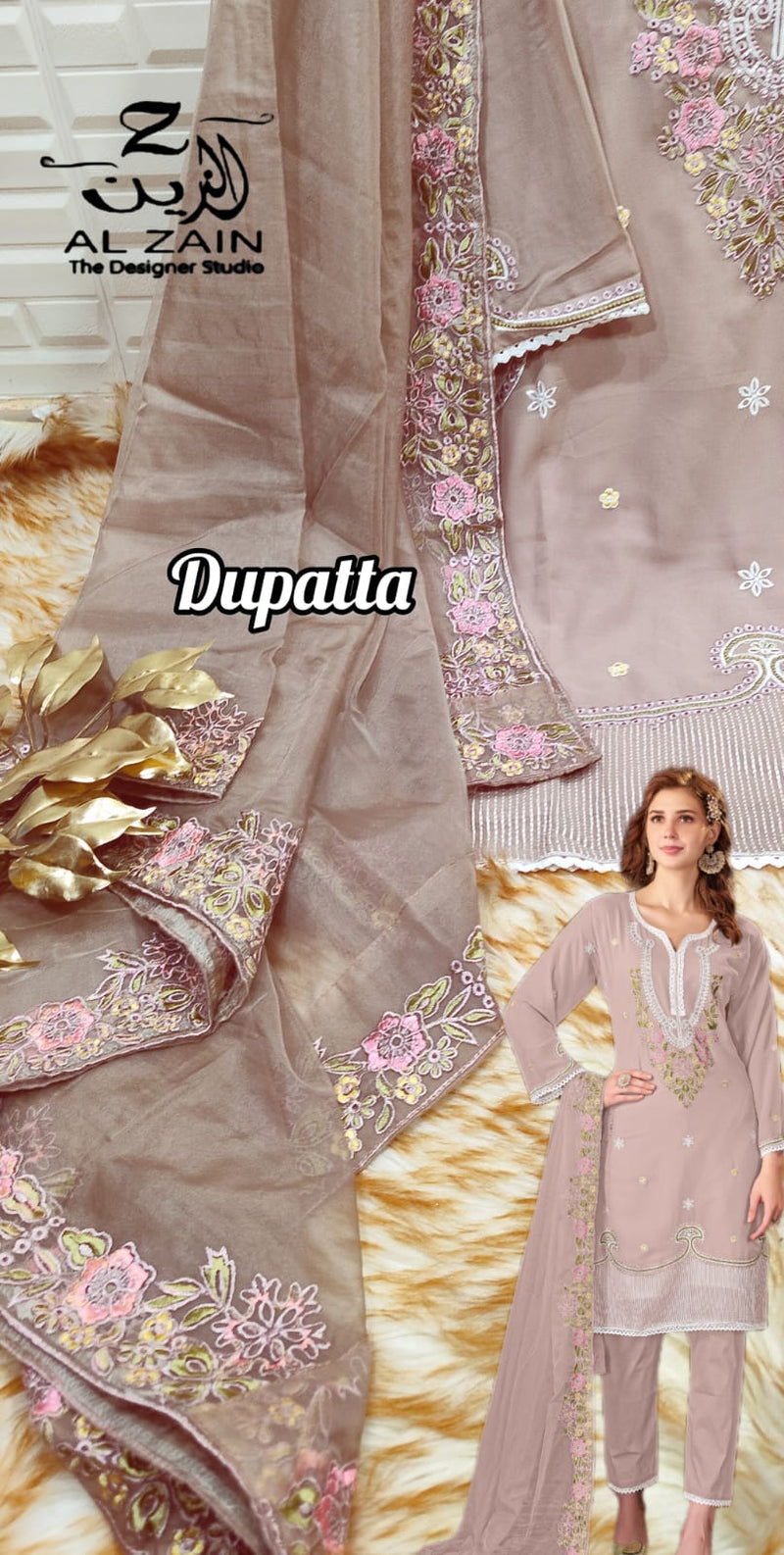 Al Zain D NO 272720 Fox Georgette Pakistani Designer Suits