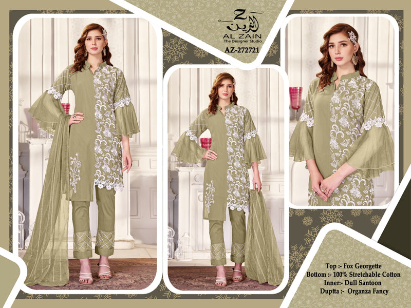 Al Zain D No 272721 Georgette Fancy Designer Kurti With Pant Collection