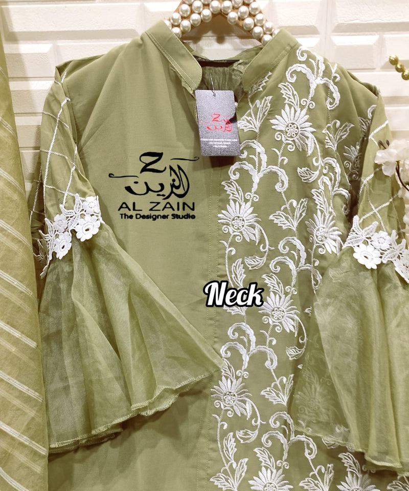 Al Zain D No 272721 Georgette Fancy Designer Kurti With Pant Collection