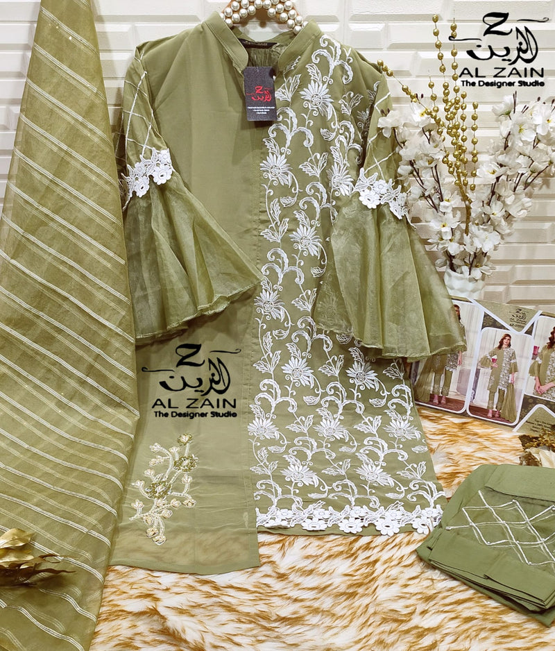 Al Zain D No 272721 Georgette Fancy Designer Kurti With Pant Collection