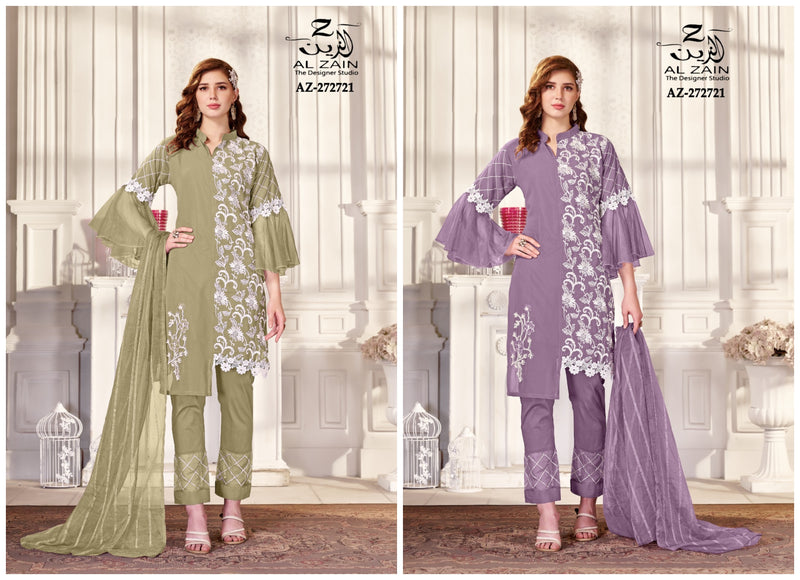 Al Zain D No 272721 Georgette Fancy Designer Kurti With Pant Collection