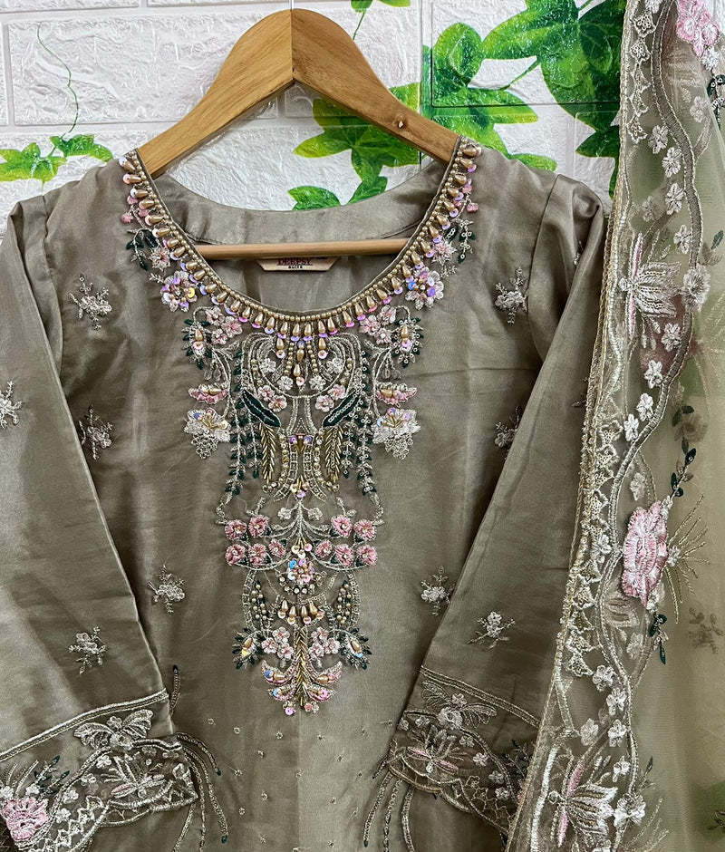 Deepsy Suits D No 339 Organza Beautiful Embroidery Designer Ready Made Suits