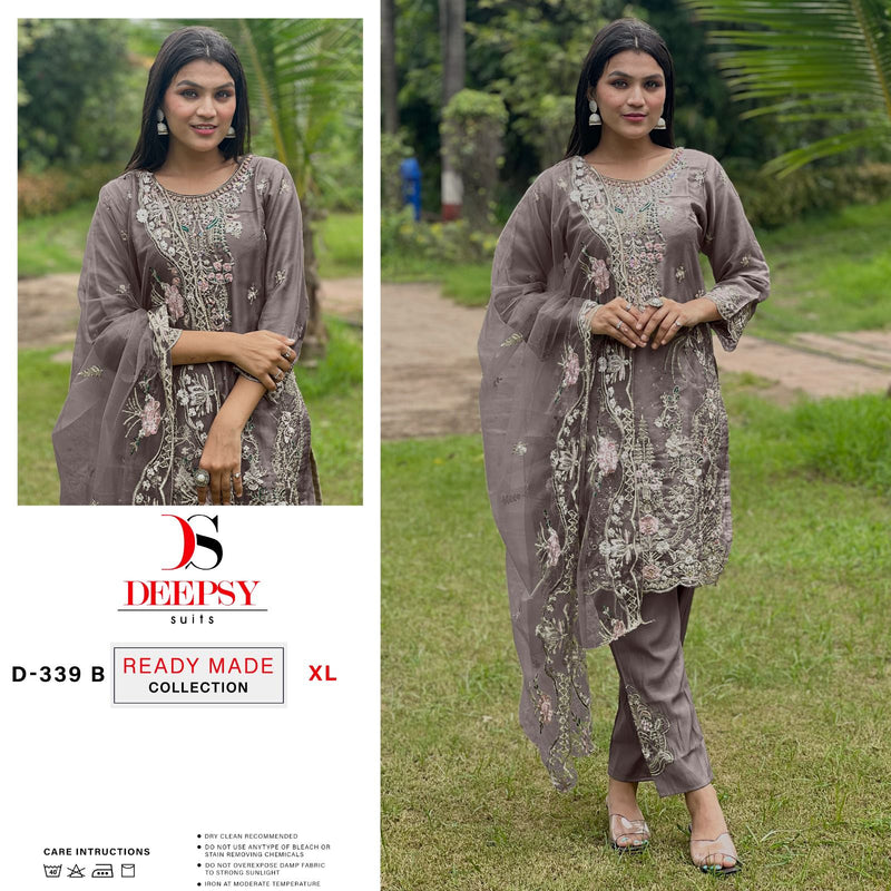 Deepsy Suits D No 339 Organza Beautiful Embroidery Designer Ready Made Suits