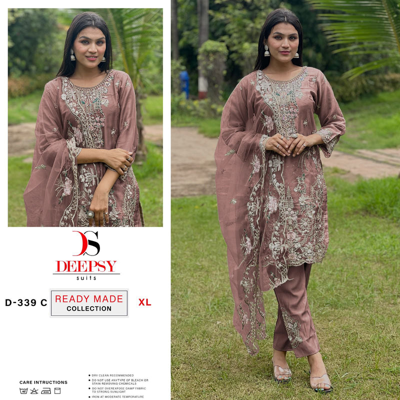 Deepsy Suits D No 339 Organza Beautiful Embroidery Designer Ready Made Suits