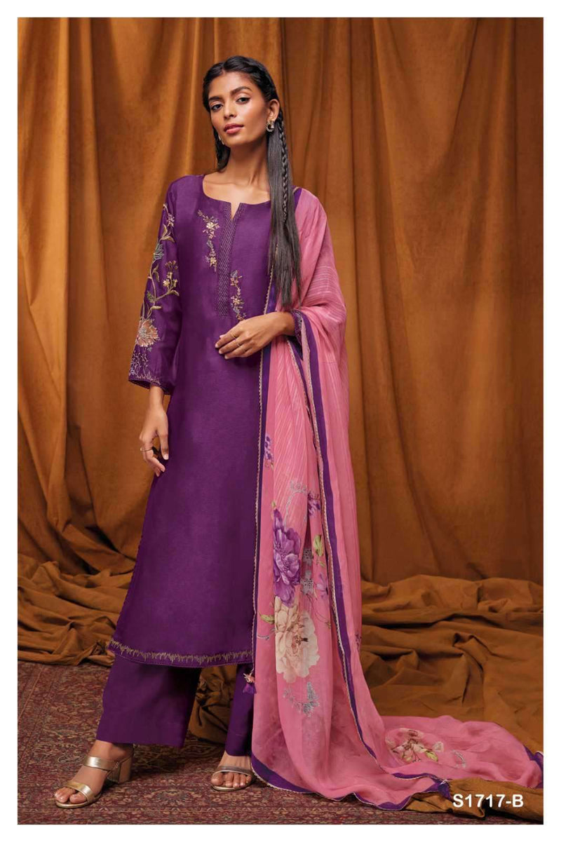 Ganga Danushri 1717 Russian Silk With Heavy Embroidery Work Suits