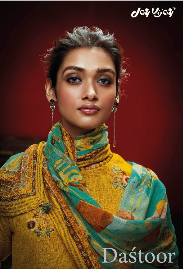 Jay Vijay Dastoor Rayon Checks With Embroidery Designer Work Suits