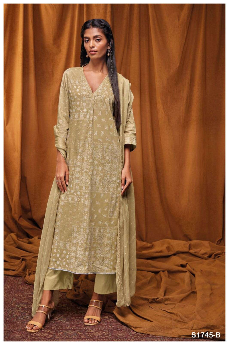 Ganga Dayita 1745 Cotton Foil Printed Designer Fancy Salwar Suits