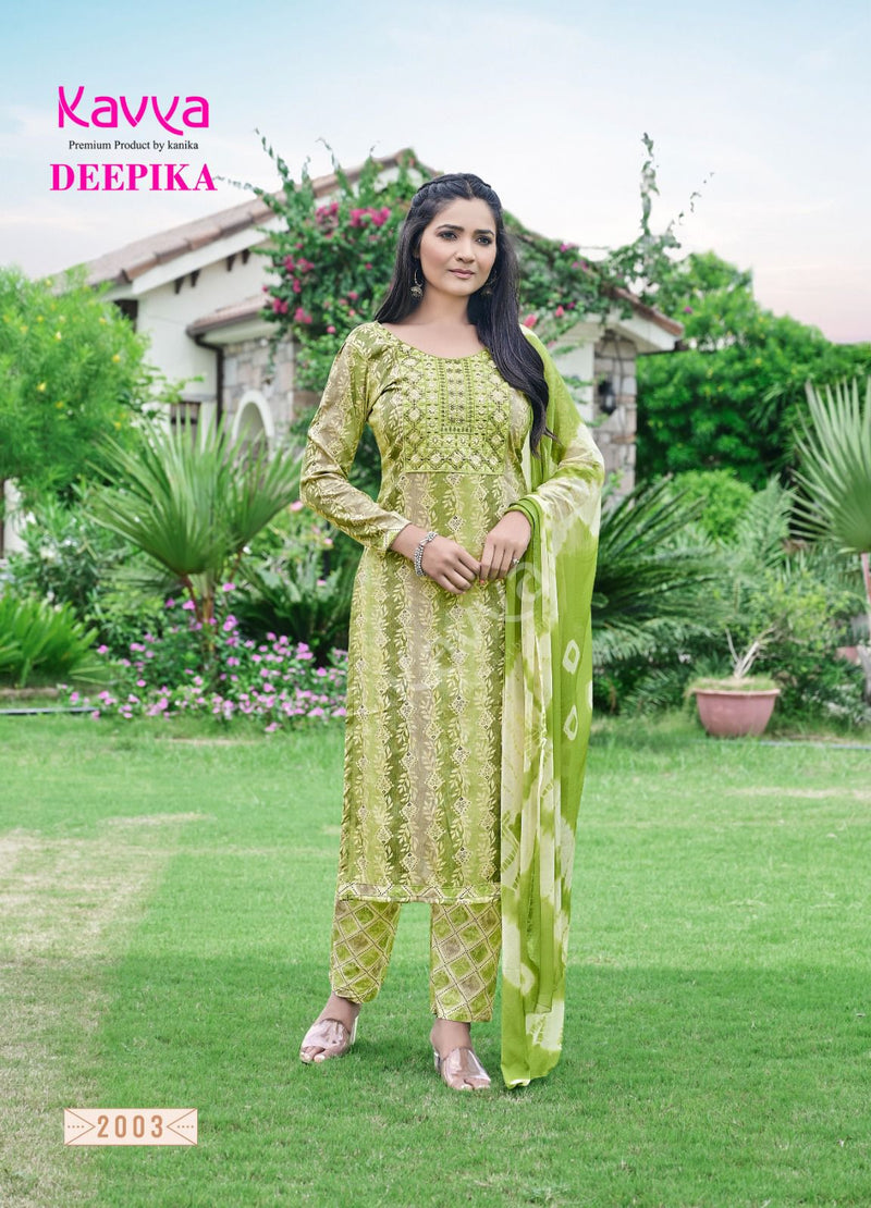 Kavya Deepika Vol 2 Fancy Printed Straight Kurti Bottom & Dupatta Set