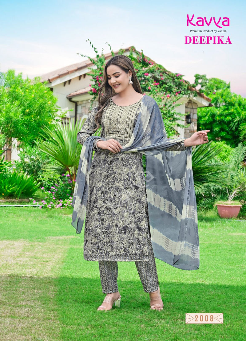 Kavya Deepika Vol 2 Fancy Printed Straight Kurti Bottom & Dupatta Set