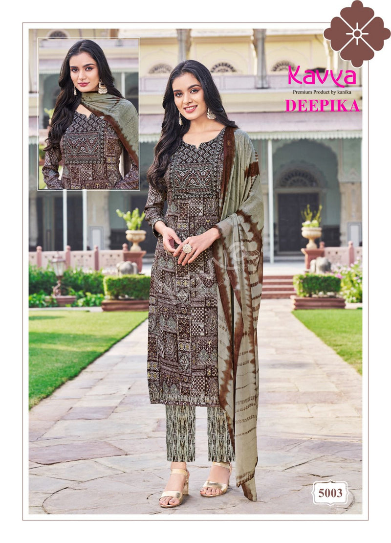 Kavya Deepika Vol 5 Rayon With Embroidery Neck Work Fancy Kurti With Bottom