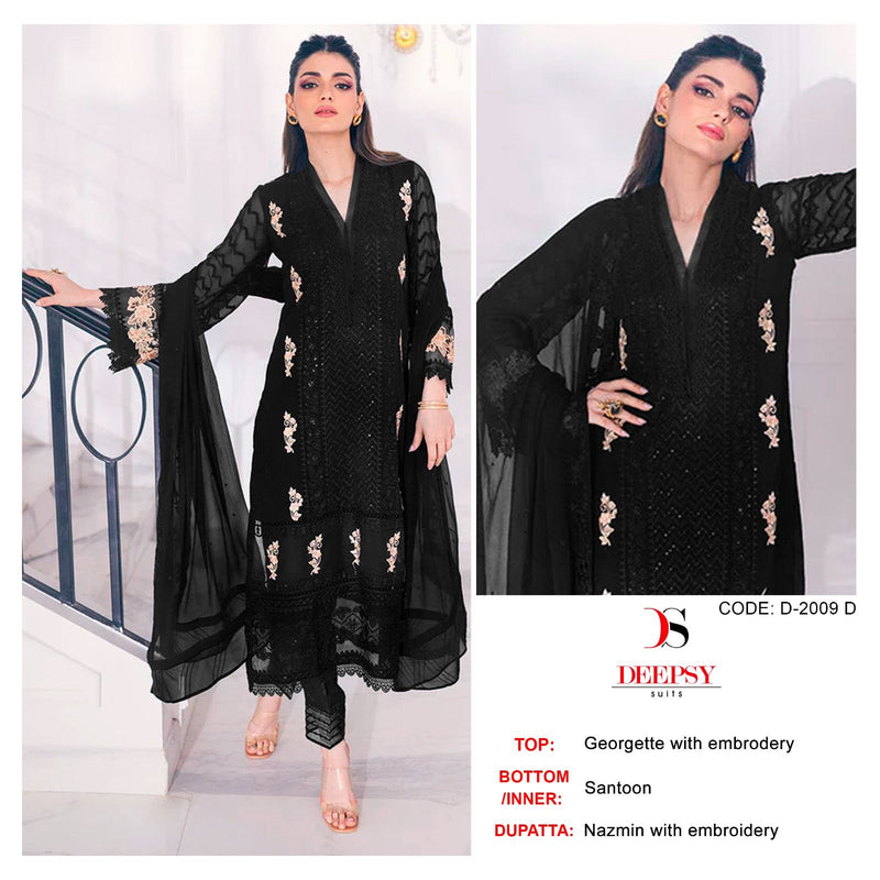 Deepsy Suit D No 2009 Georgette With Embroidery Work Pakistani Suits