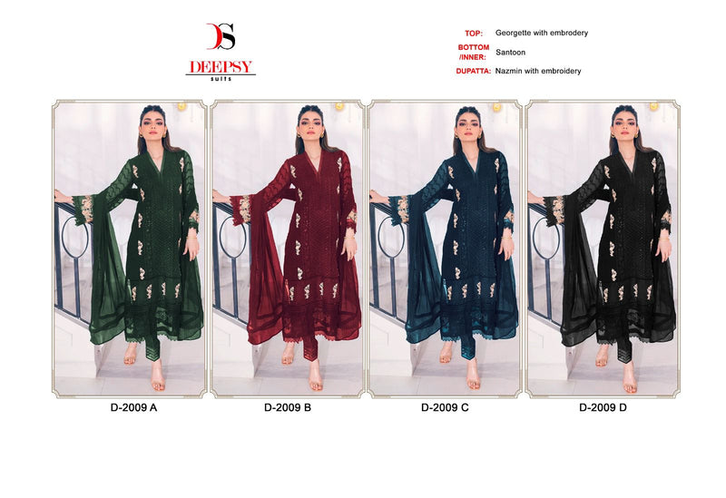 Deepsy Suit D No 2009 Georgette With Embroidery Work Pakistani Suits