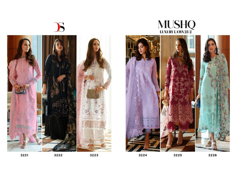 Deepsy Suits Mushq Luxury Lawn 23 Vol 2 Cambric Cotton Embroidery Designer Fancy Suits