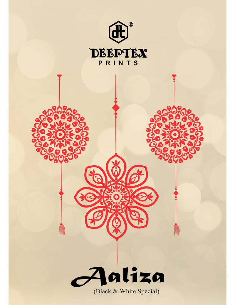 Deeptex Prints Aaliza Black & White Printed Cotton Salwar Suits