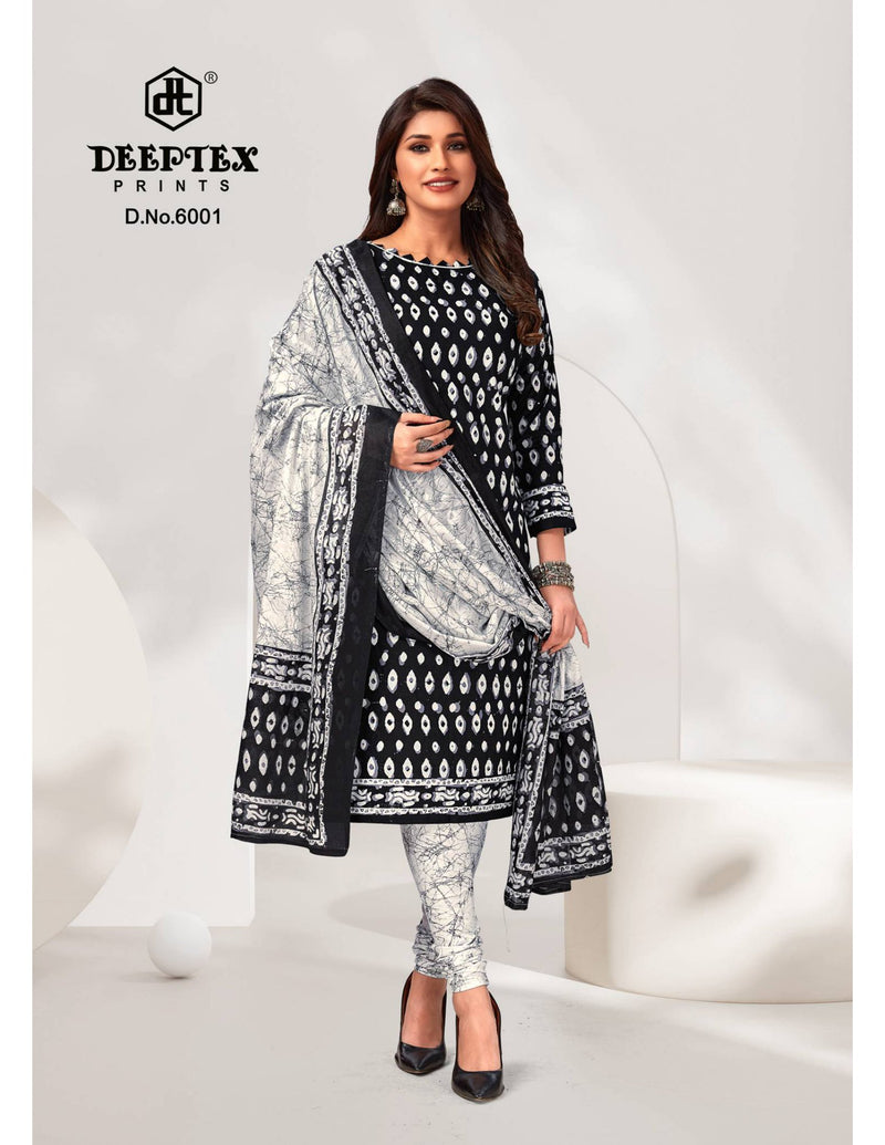 Deeptex Prints Aaliza Black & White Printed Cotton Salwar Suits
