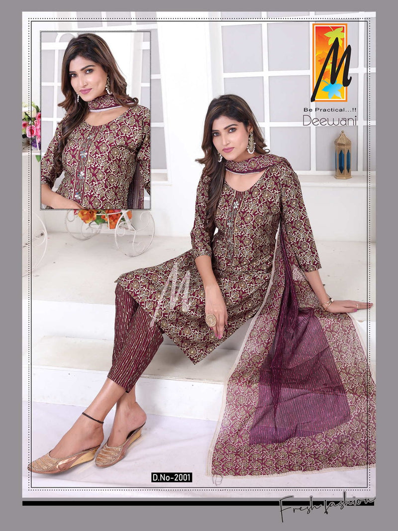 Master Deewani Printed Modal Fabric Fancy Kurti Set