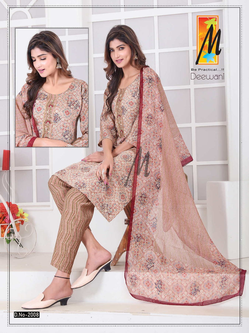 Master Deewani Printed Modal Fabric Fancy Kurti Set