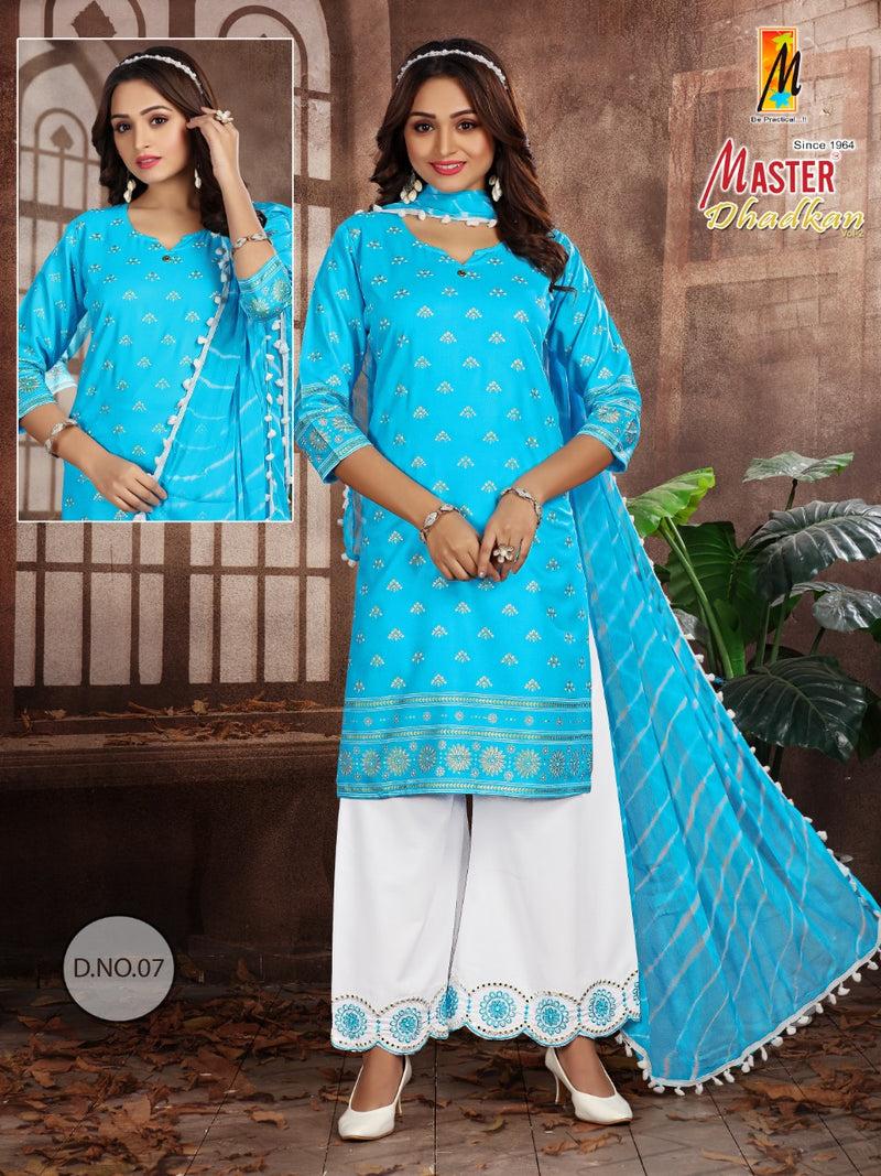 Master Dhadkan Printed Rayon Fancy Kurti With Plazzo & Dupatta