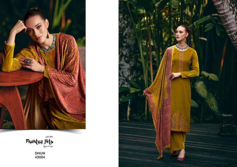 Mumtaz Arts Dhun Velvet With Heavy Embroidery Work Winter Wear Suit Collection