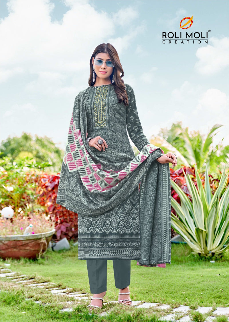 Roli Moli Creation Dilara Pashmina With Swarovski Diamond Work Suit Collection