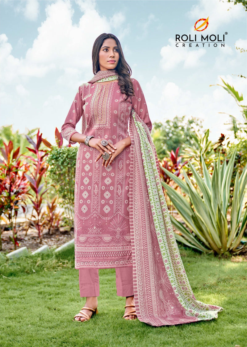 Roli Moli Creation Dilara Pashmina With Swarovski Diamond Work Suit Collection