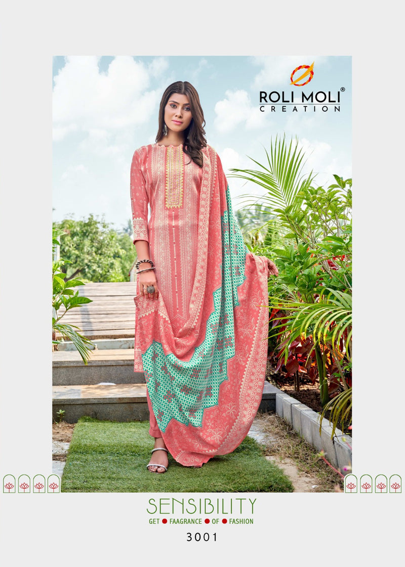 Roli Moli Creation Dilara Pashmina With Swarovski Diamond Work Suit Collection