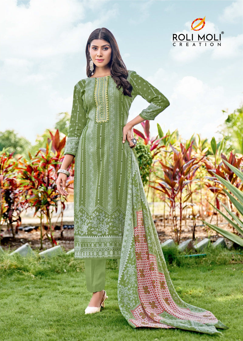 Roli Moli Creation Dilara Pashmina With Swarovski Diamond Work Suit Collection