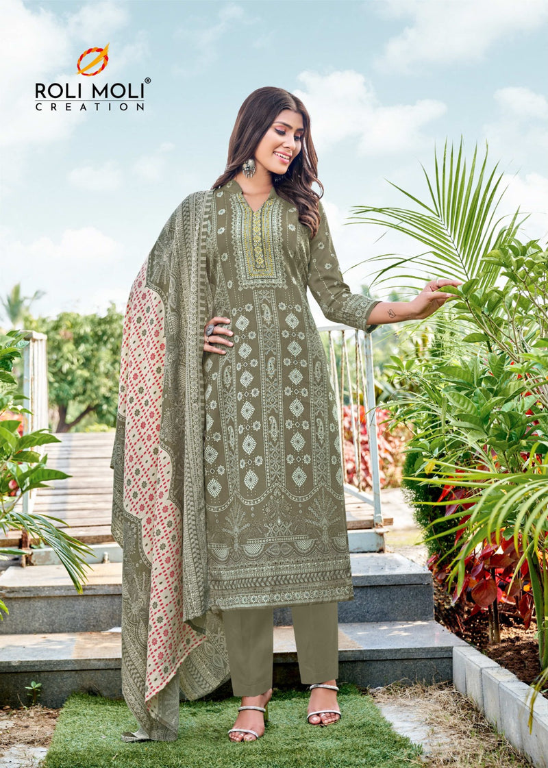 Roli Moli Creation Dilara Pashmina With Swarovski Diamond Work Suit Collection