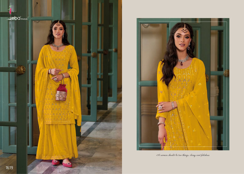 Eba Lifestyle Dillagi Georgette With Heavy Embroidery Work Designer Suit Collection