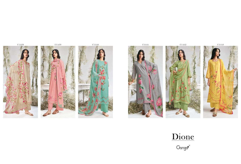 Ganga Dione Cotton Printed With Embroidery Salwar Suits