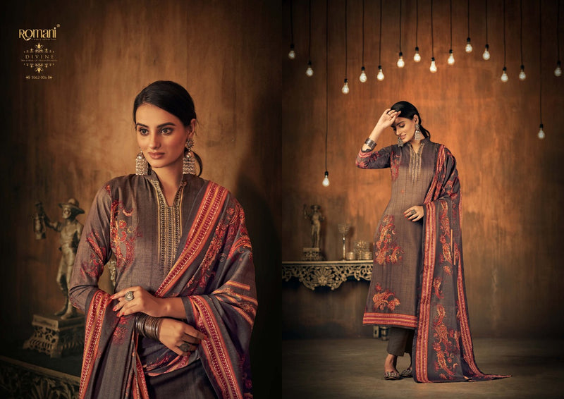 Romani Divine Pashmina With Swarovski Works Winter Salwar Suit Collection