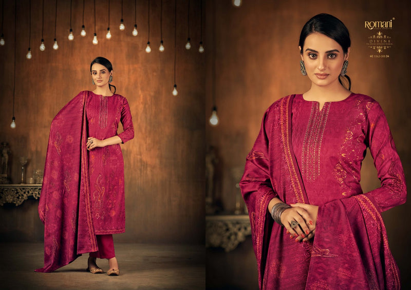 Romani Divine Pashmina With Swarovski Works Winter Salwar Suit Collection