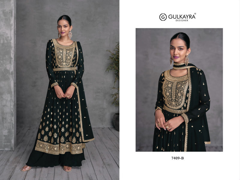 Gulkayra Designer Dulhari Georgette Heavy Designer Readymade Suit Collection