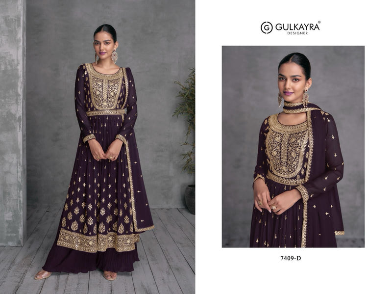 Gulkayra Designer Dulhari Georgette Heavy Designer Readymade Suit Collection