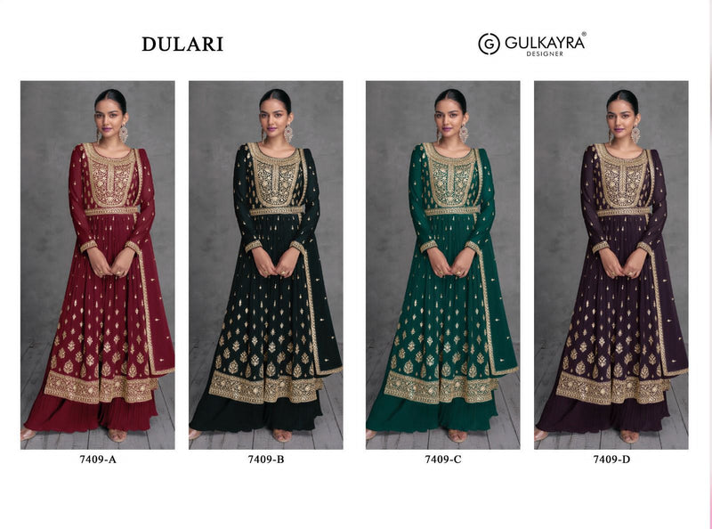 Gulkayra Designer Dulhari Georgette Heavy Designer Readymade Suit Collection