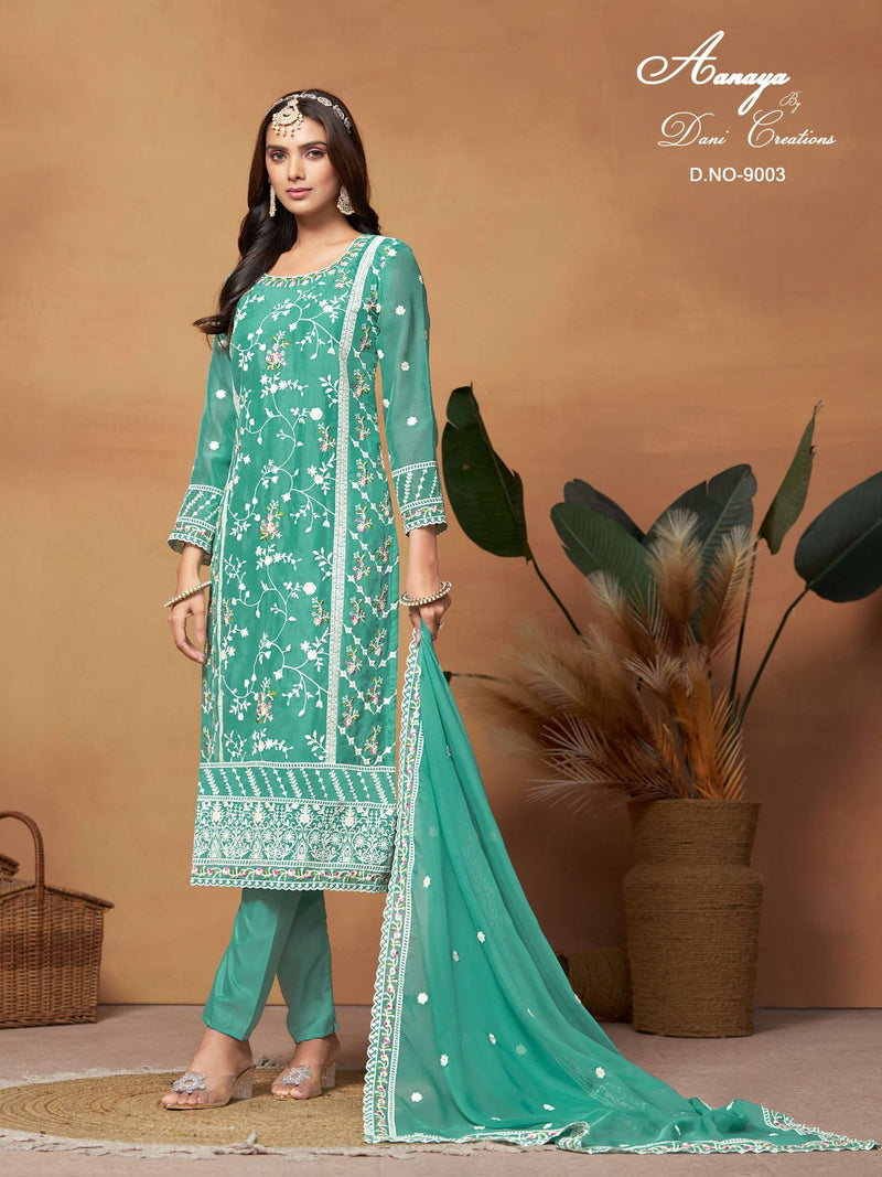 Dani Creation Anaya Vol 190 Organza Designer Party Wear Salwar Kameez