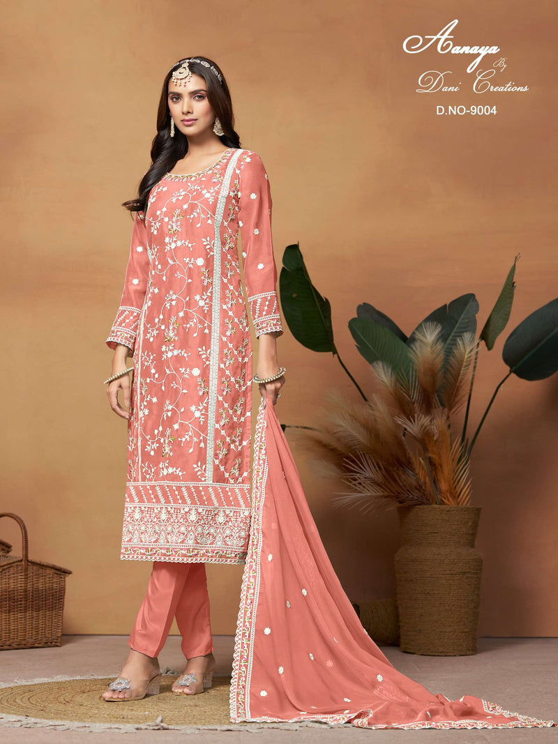 Dani Creation Anaya Vol 190 Organza Designer Party Wear Salwar Kameez