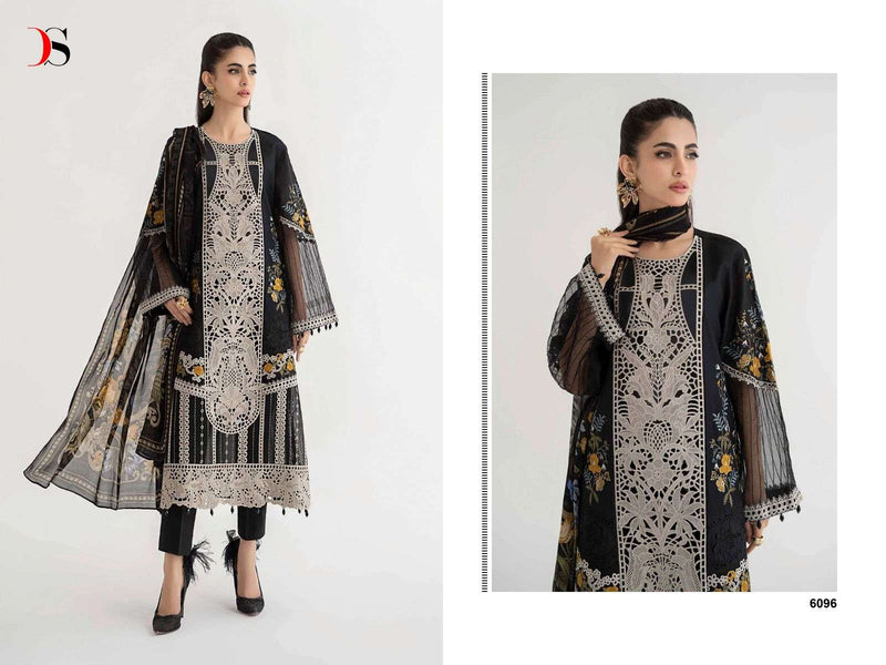 Deepsy Blue Maria B Voyage Lawn 24 Vol 2 Cotton With Heavy Self Embroidery Fancy Salwar Kameez