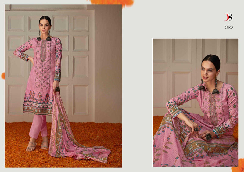 Deepsy Suit Bin Saeed Vol 6 Pure Cotton With Heavy Self Embroidered Work Salwar Suit
