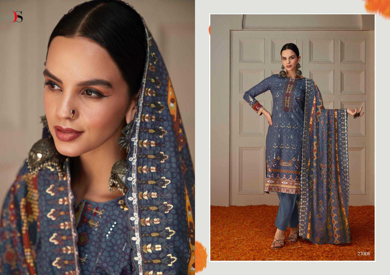 Deepsy Suit Bin Saeed Vol 6 Pure Cotton With Heavy Self Embroidered Work Salwar Suit