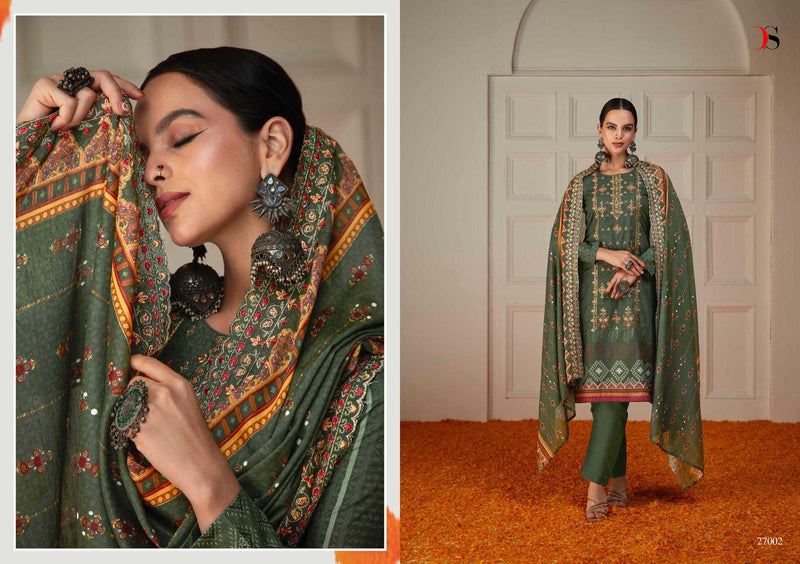 Deepsy Suit Bin Saeed Vol 6 Pure Cotton With Heavy Self Embroidered Work Salwar Suit