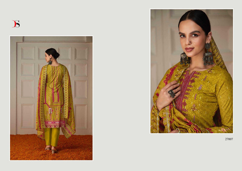 Deepsy Suit Bin Saeed Vol 6 Pure Cotton With Heavy Self Embroidered Work Salwar Suit