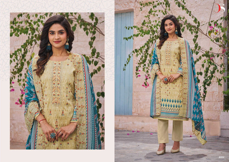 Deepsy Suit Bin Saeed Vol 8 Pure Cotton Heavy Embroidery Work Salwar Suit