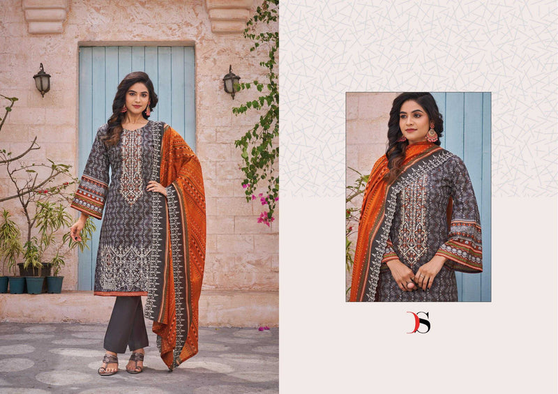 Deepsy Suit Bin Saeed Vol 8 Pure Cotton Heavy Embroidery Work Salwar Suit