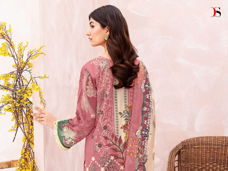 Deepsy Suit Cheveron Lawn 10 Pure Cotton Self Embroidered Salwar Suit