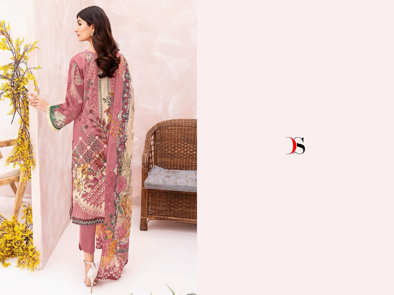 Deepsy Suit Cheveron Lawn 10 Pure Cotton Self Embroidered Salwar Suit