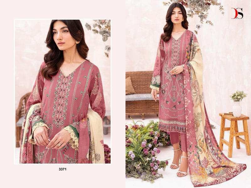 Deepsy Suit Cheveron Lawn 10 Pure Cotton Self Embroidered Salwar Suit